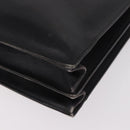 HERMES Kirius Business Bag Leather Black Gold Auth 183240-17