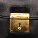 HERMES Kirius Business Bag Leather Black Gold Auth 183240-18