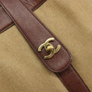 CHANEL Tragetasche Beschichtetes Canvas Beige Gold CC Original 183241-17
