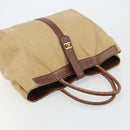 CHANEL Tragetasche Beschichtetes Canvas Beige Gold CC Original 183241-6