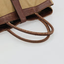 CHANEL Tragetasche Beschichtetes Canvas Beige Gold CC Original 183241-7