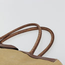 CHANEL Tote Bag Coated Canvas Beige Gold CC Auth 183241-8