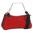 Christian Dior Hardcore Shoulder Bag Canvas Silver Red Auth 183247-1