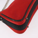 Christian Dior Hardcore Shoulder Bag Canvas Silver Red Auth 183247-15