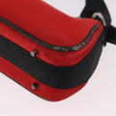 Christian Dior Hardcore Shoulder Bag Canvas Silver Red Auth 183247-16