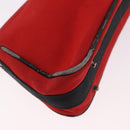 Christian Dior Hardcore Shoulder Bag Canvas Silver Red Auth 183247-17