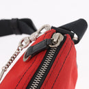 Christian Dior Hardcore Shoulder Bag Canvas Silver Red Auth 183247-18