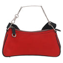 Christian Dior Hardcore Shoulder Bag Canvas Silver Red Auth 183247-13