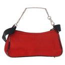 Christian Dior Hardcore Shoulder Bag Canvas Silver Red Auth 183247-2
