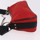 Christian Dior Hardcore Shoulder Bag Canvas Silver Red Auth 183247-4