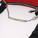Christian Dior Hardcore Shoulder Bag Canvas Silver Red Auth 183247-7