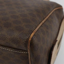 CELINE Macadam Canvas Hand Bag PVC Leather Brown Gold Auth 183253-9