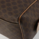 CELINE Macadam Canvas Hand Bag PVC Leather Brown Gold Auth 183253-15