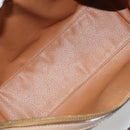 CELINE Macadam Canvas Hand Bag PVC Leather Brown Gold Auth 183253-10