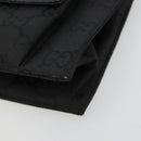 GUCCI Shoulder Bag Embossed leather Black Silver 001 3158 Auth 183254-8