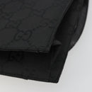 GUCCI Shoulder Bag Embossed leather Black Silver 001 3158 Auth 183254-16