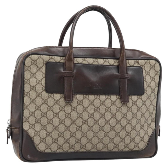 GUCCI GG Supreme Tote Bag PVC Beige 101666 Auth 183255