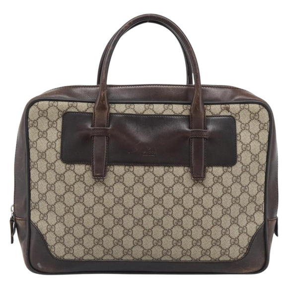 GUCCI GG Supreme Tote Bag PVC Beige 101666 Auth 183255