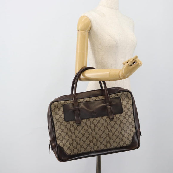 GUCCI GG Supreme Tote Bag PVC Beige 101666 Auth 183255