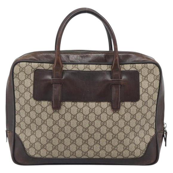 GUCCI GG Supreme Tote Bag PVC Beige 101666 Auth 183255