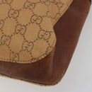 GUCCI GG Canvas Horsebit Shoulder Bag Beige 101975 Auth 183256A-10
