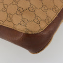 GUCCI GG Canvas Horsebit Shoulder Bag Beige 101975 Auth 183256A-11