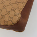 GUCCI GG Canvas Horsebit Shoulder Bag Beige 101975 Auth 183256A-12