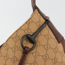 GUCCI GG Canvas Horsebit Shoulder Bag Beige 101975 Auth 183256A-14