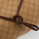 GUCCI GG Canvas Horsebit Shoulder Bag Beige 101975 Auth 183256A-15