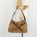 GUCCI GG Canvas Horsebit Shoulder Bag Beige 101975 Auth 183256A-23