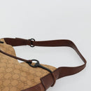 GUCCI GG Canvas Horsebit Shoulder Bag Beige 101975 Auth 183256A-8