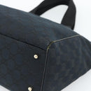 GUCCI GG Canvas Tote Bag Black Gold 145758 Auth 183257-9
