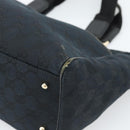 GUCCI GG Canvas Tote Bag Black Gold 145758 Auth 183257-15