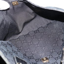 GUCCI GG Canvas Tote Bag Black Gold 145758 Auth 183257-11