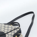 GUCCI GG Supreme Sherry Line Hand Bag PVC 2way Navy Gold 002 58 0033 Auth 183258-14