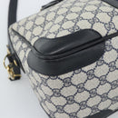 GUCCI GG Supreme Sherry Line Hand Bag PVC 2way Navy Gold 002 58 0033 Auth 183258-15