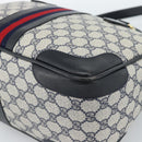 GUCCI GG Supreme Sherry Line Hand Bag PVC 2way Navy Gold 002 58 0033 Auth 183258-16