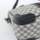 GUCCI GG Supreme Sherry Line Hand Bag PVC 2way Navy Gold 002 58 0033 Auth 183258-17