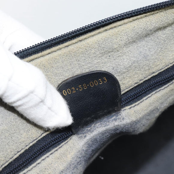 GUCCI GG Supreme Sherry Line Hand Bag PVC 2way Navy Gold 002 58 0033 Auth 183258