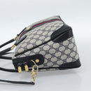 GUCCI GG Supreme Sherry Line Hand Bag PVC 2way Navy Gold 002 58 0033 Auth 183258-3