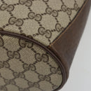 GUCCI GG Supreme Web Sherry Line Bag PVC Beige Gold 904 02 081 Auth 183259-9