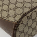 GUCCI GG Supreme Web Sherry Line Bag PVC Beige Gold 904 02 081 Auth 183259-16