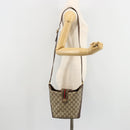 GUCCI GG Supreme Web Sherry Line Bag PVC Beige Gold 904 02 081 Auth 183259-22