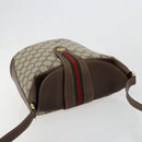 GUCCI GG Supreme Web Sherry Line Bag PVC Beige Gold 904 02 081 Auth 183259-6