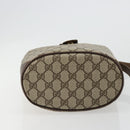 GUCCI GG Supreme Web Sherry Line Bag PVC Beige Gold 904 02 081 Auth 183259-5