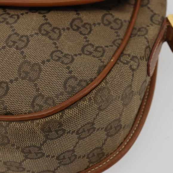 GUCCI GG Canvas Schultertasche Beige Gold 007 14 0074 Auth 183260