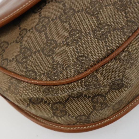 GUCCI GG Canvas Schultertasche Beige Gold 007 14 0074 Auth 183260