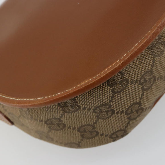 GUCCI GG Canvas Schultertasche Beige Gold 007 14 0074 Auth 183260