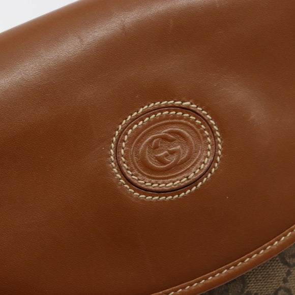 GUCCI GG Canvas Schultertasche Beige Gold 007 14 0074 Auth 183260