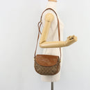 GUCCI GG Canvas Schultertasche Beige Gold 007 14 0074 Auth 183260-23